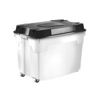 Caja organizadora negra Mega #200 164L Polinplast