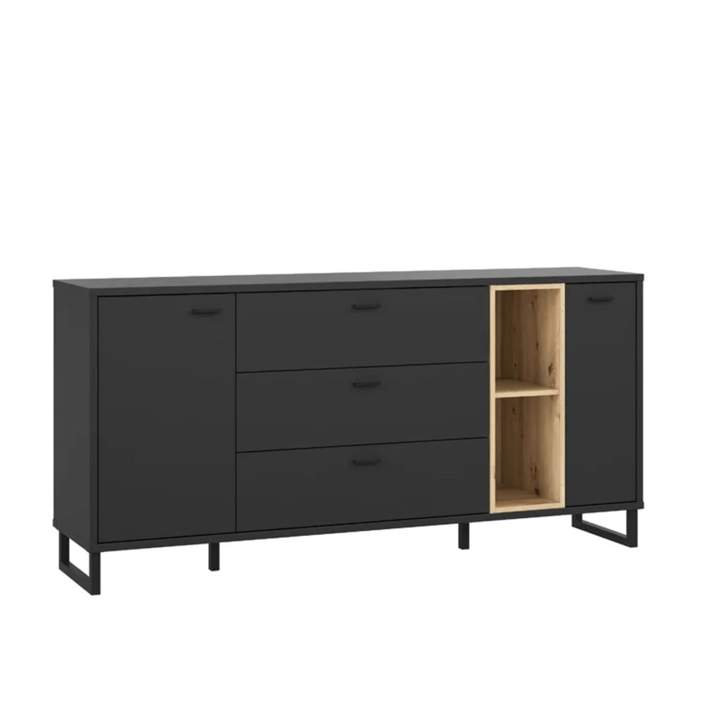 Aparador Moderno Hiroto Negor y Marron R&R MUEBLES
