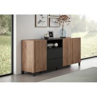 Aparador Moderno Reine Marron y Negro R&R MUEBLES