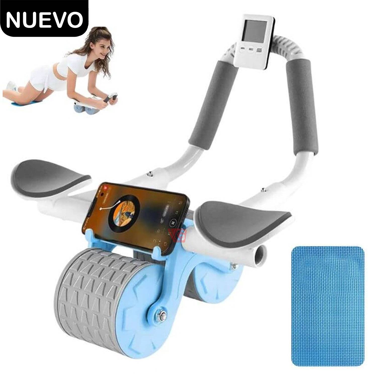 Rueda de Abdominales Fortalece Tu Abdomen Sky Blue