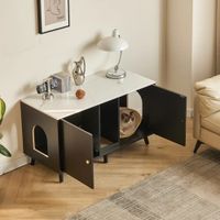 Mueble para Gatos Ginger color Negro/Blanco TU MESITA