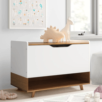 Baúl Kids Moderno color Blanco/Marrón TU MESITA