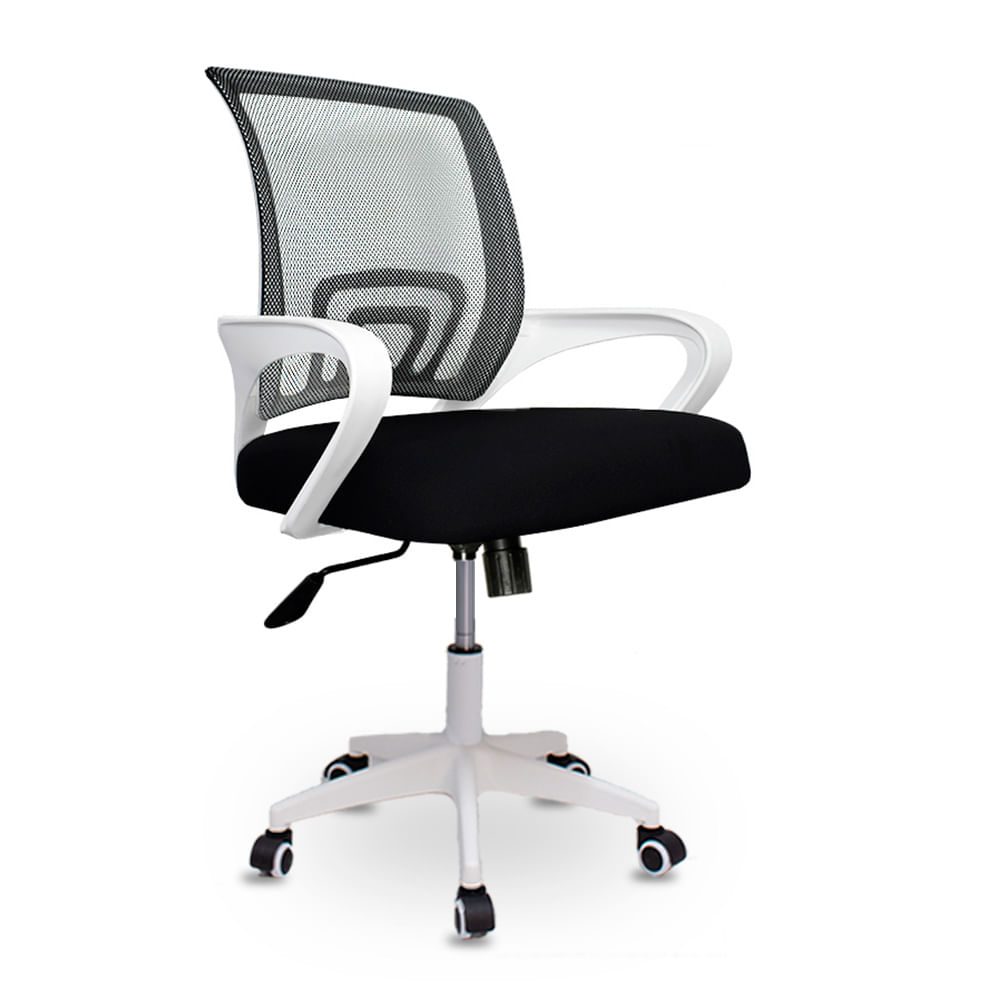 Silla de Oficina Ergonómica reclinable Hazard – Negro y Blanco