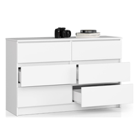 Comoda 6 cajones Aros Blanco Muebles Bonno