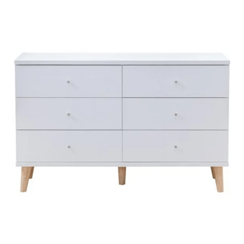 Comoda 6 cajones Monza Blanco Muebles Bonno