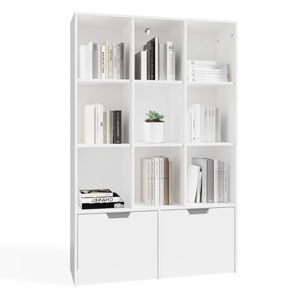 Librero Estante Santino Blanco Muebles Bonno