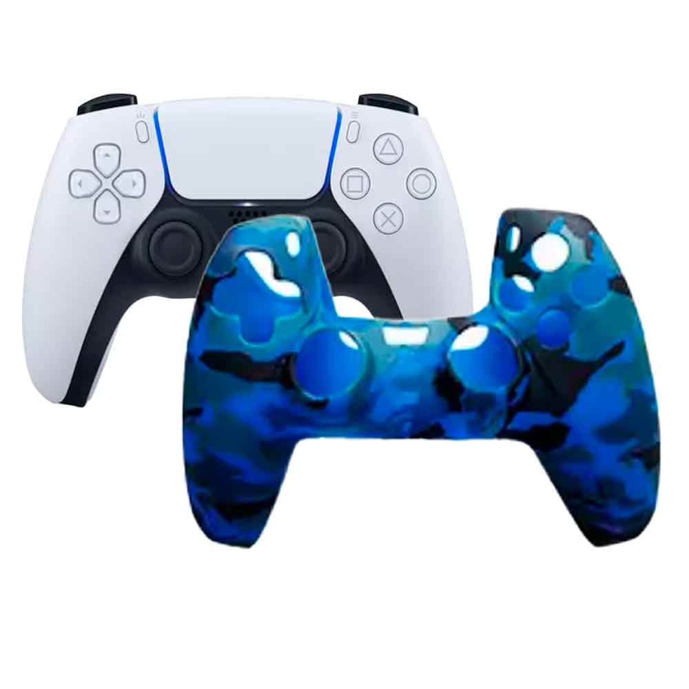 Funda para Mando PS5 Dualsense Azul Camuflado