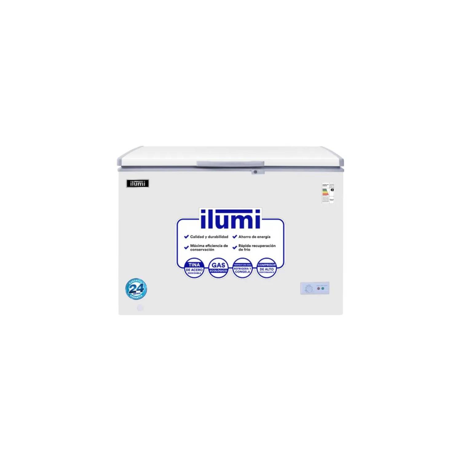 Congelador 340L con tina de Acero Inoxidable TFI-3400WH - Blanco