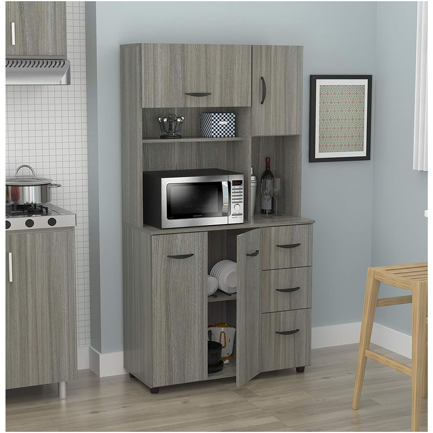 Repostero de Cocina Fustiar Ventitas Home Olivo