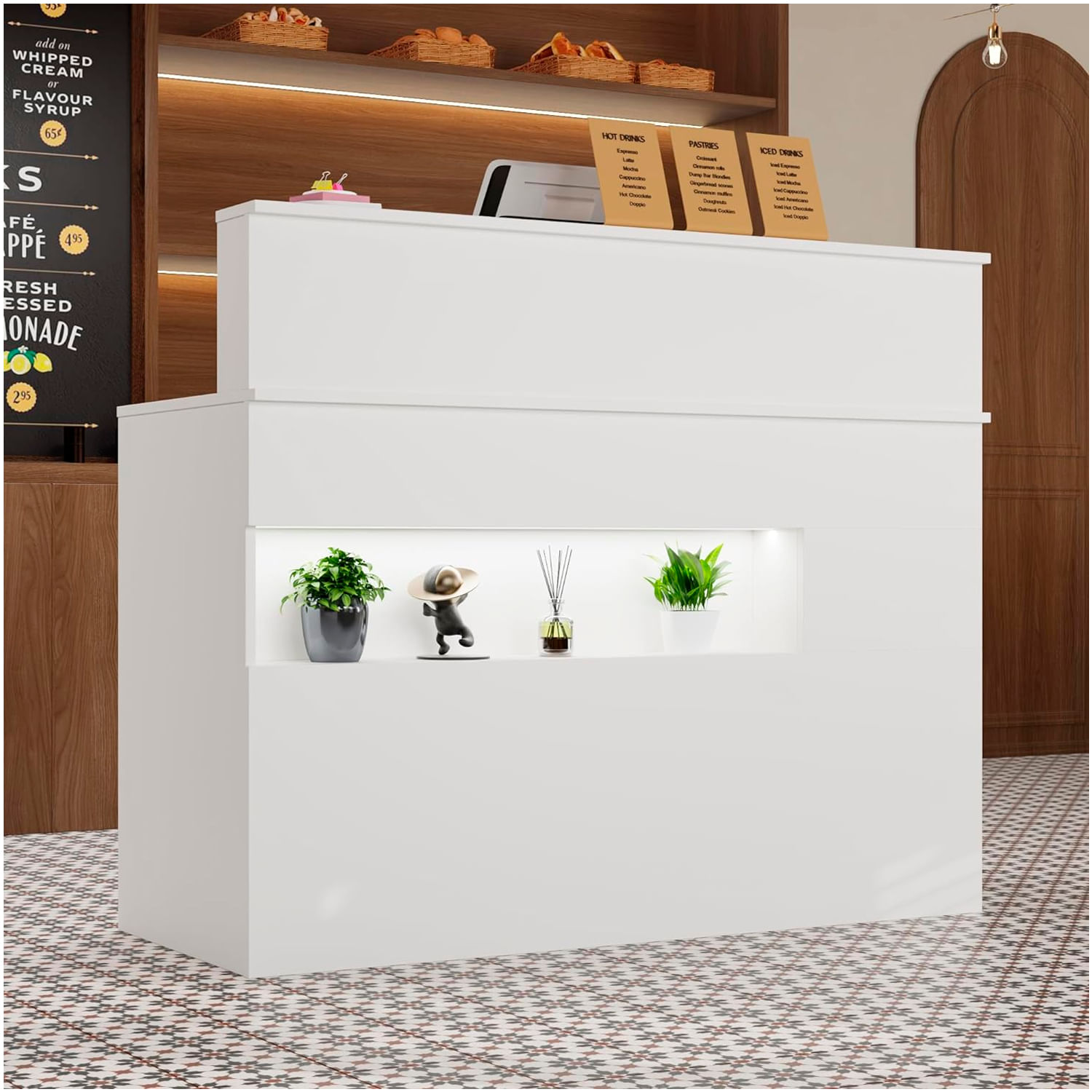 Counter para Recepción Brocksa Ventitas Home Blanco