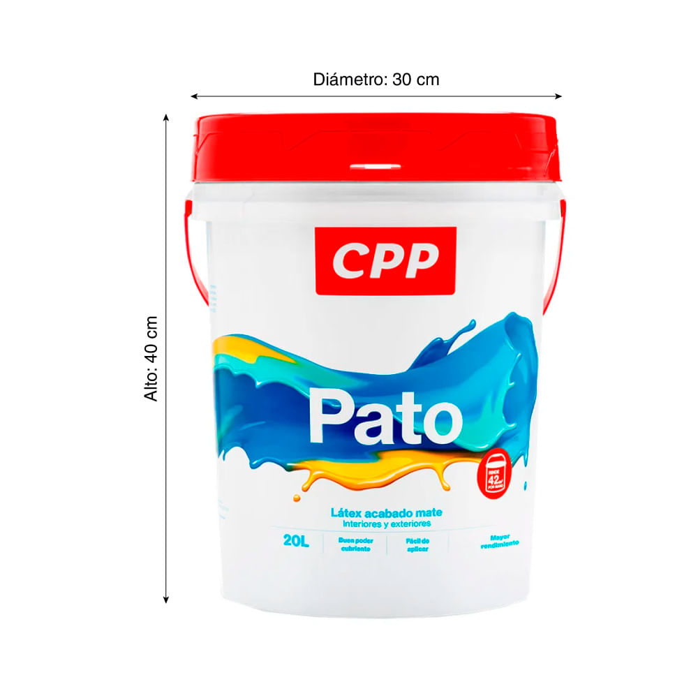 Pintura Latex Pato Blanco Humo 20 Litros Promart