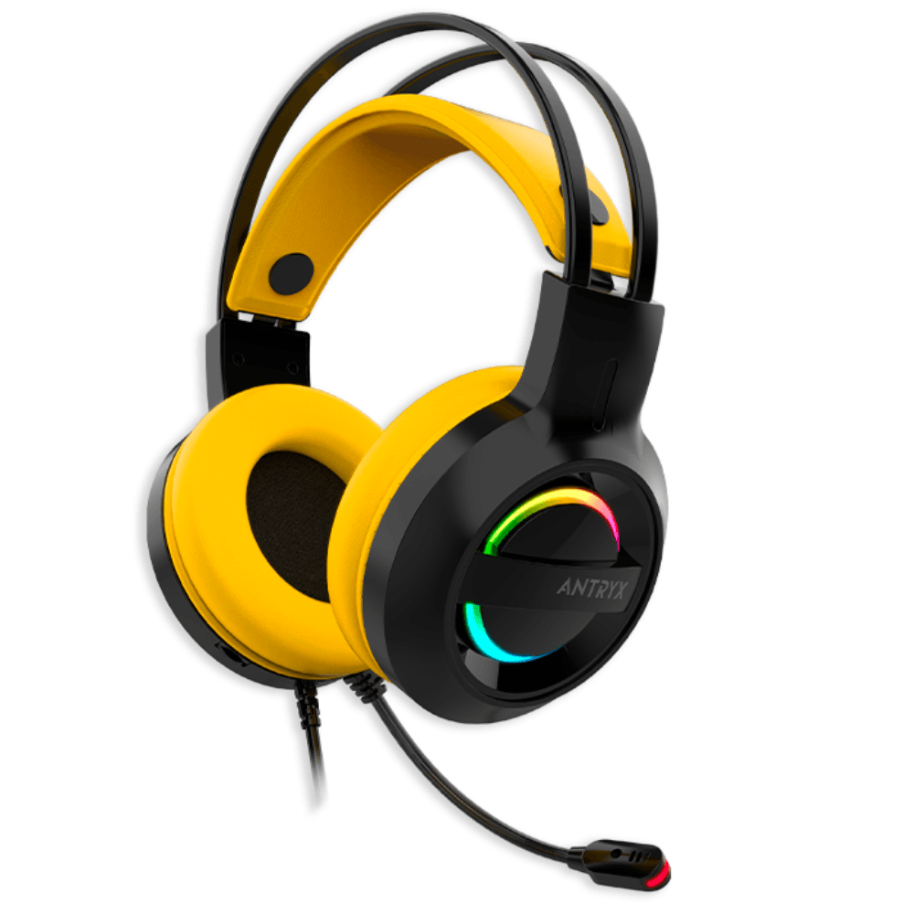 Audifono Gamer Antryx Iris-K Amarillo 7.1 Virtual Usb Agh-7100kyw