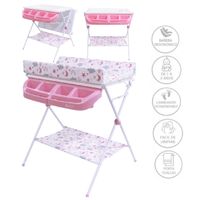 Bañera Cambiador Maxi Rosado Estrellas