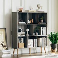 Estante Librero Vintage Velarde Gris R&R MUEBLES