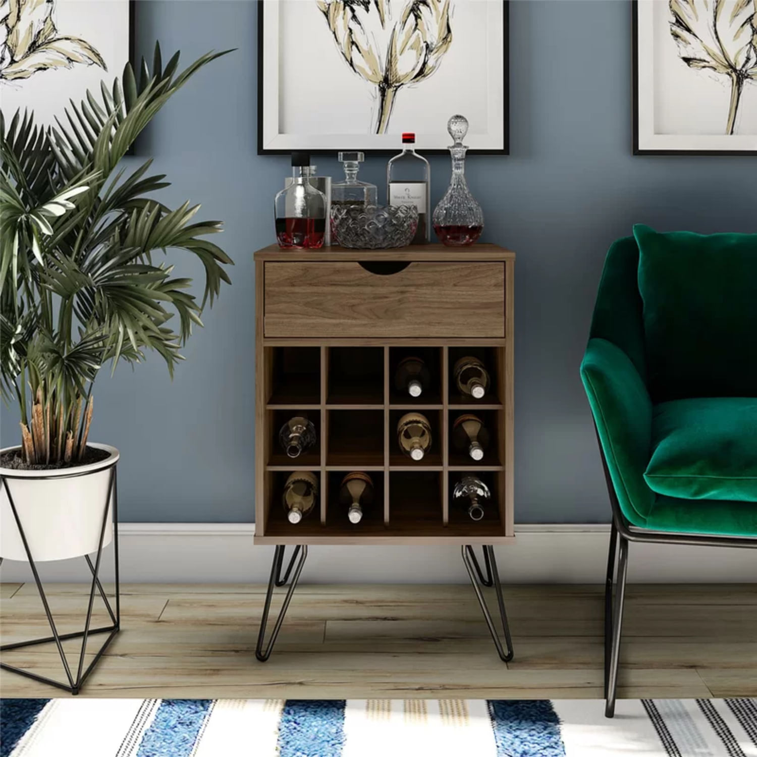 Mueble de Bar Moderno Soa Marrón R&R MUEBLES