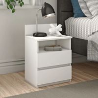 Velador Moderno Natsumi Blanco R&R MUEBLES