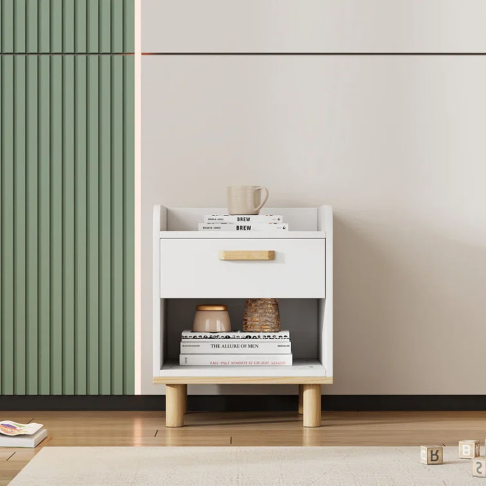 Velador Moderno Takamiya Blanco R&R MUEBLES