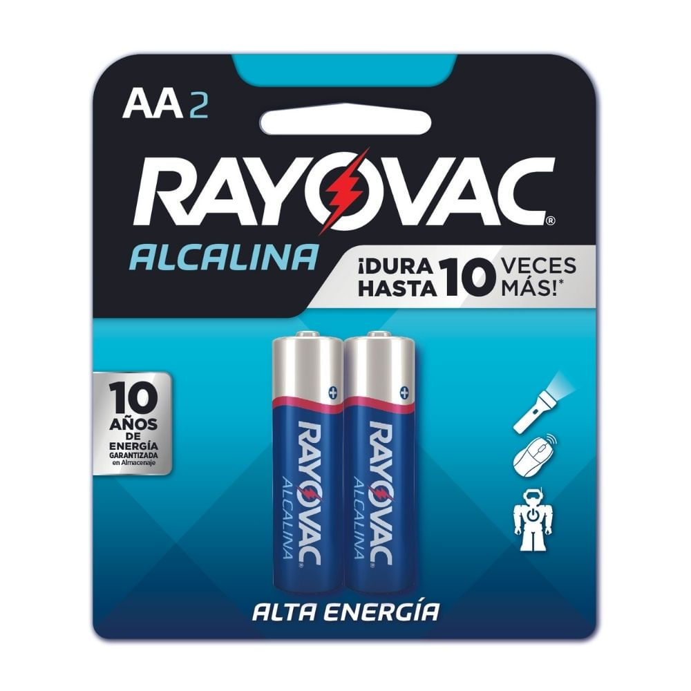 Pilas Alcalina Rayovac AA x 2 unidades