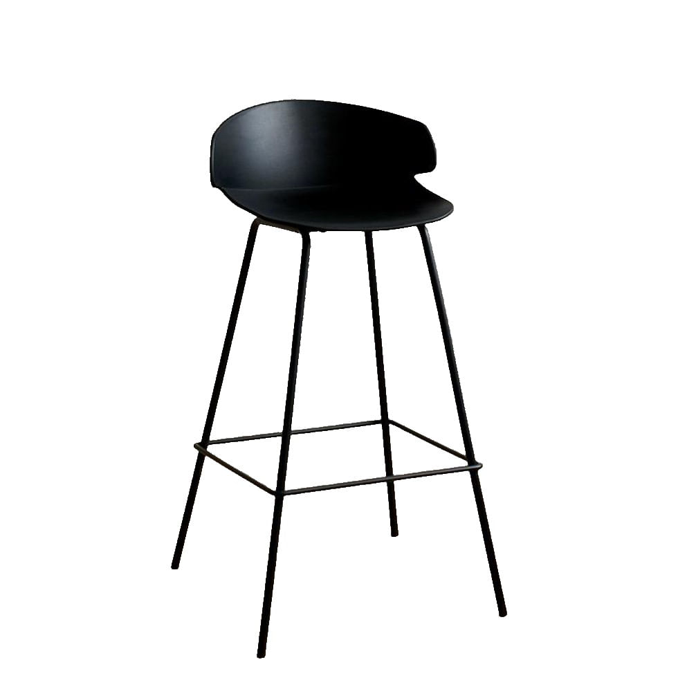 Silla Banco De Bar Venecia Color Negro 90x47cm Decorplas