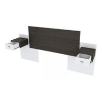 Cabecera de cama Margaret color Negro/Blanco con Veladores TU MESITA