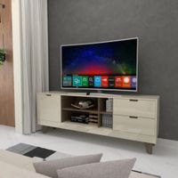 Mesa de TV Clásica Alabama color Blanco 2 cajones 1 puerta TU MESITA