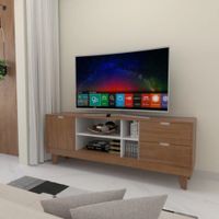 Mesa de TV Clásica Alabama color Marrón 2 cajones 1 puerta TU MESITA