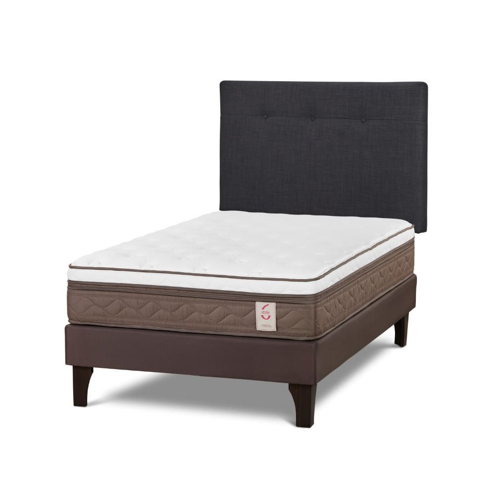 Dormitorio Europeo NS6 1.5 Plazas + Respaldo N.Bennet Grafito