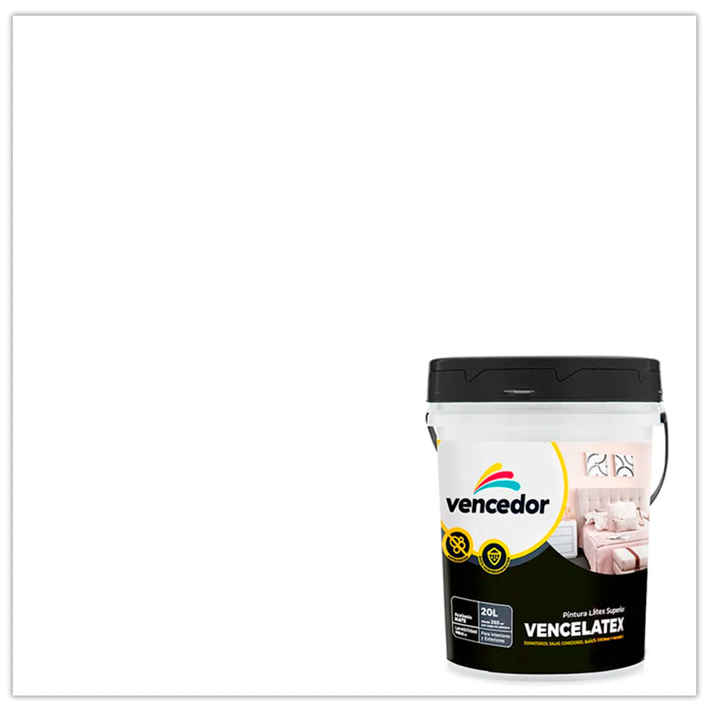 Pintura Latex Vencelatex Blanco 20 Litros Promart