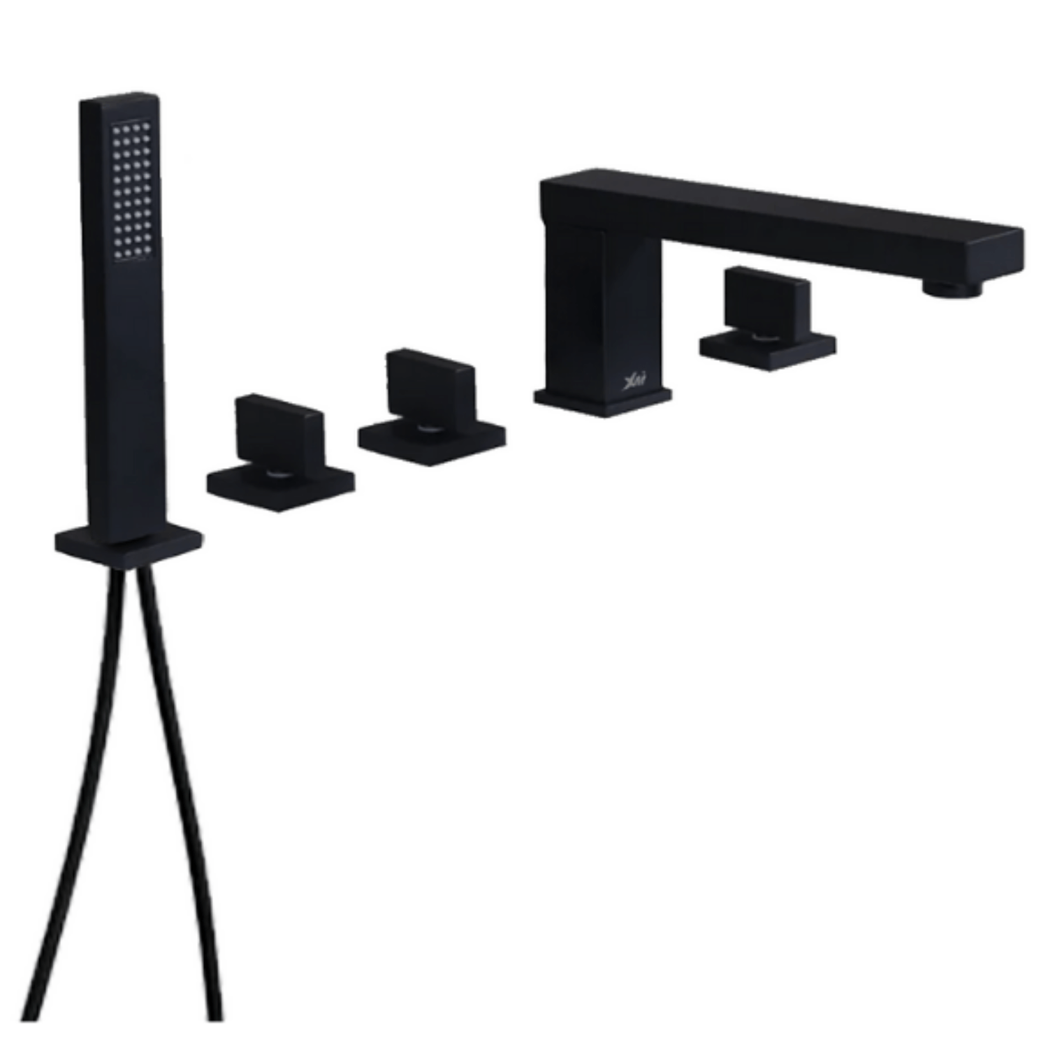 Mezcladora de Lujo para Tina MY314801 de Acero Inoxidable Negro Mate