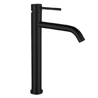 Llave para baño agua fría L304-218A01 Acero Inoxidable Negro Satinado