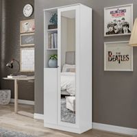 Zapatera Multiusos Alexis 2 puertas con estantes TU MESITA color Blanco