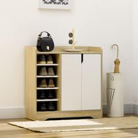Zapatera Clásica Júpiter 2 puertas color Duna/Blanco TU MESITA