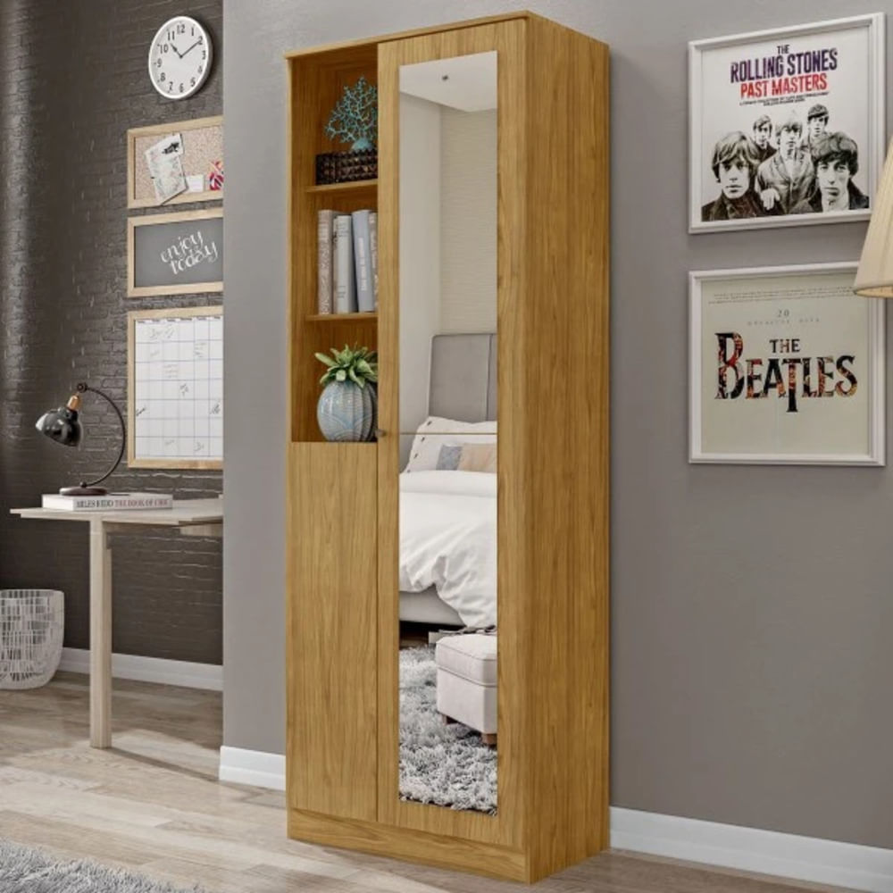 Zapatera Multiusos Alexis 2 puertas con estantes TU MESITA color Marrón