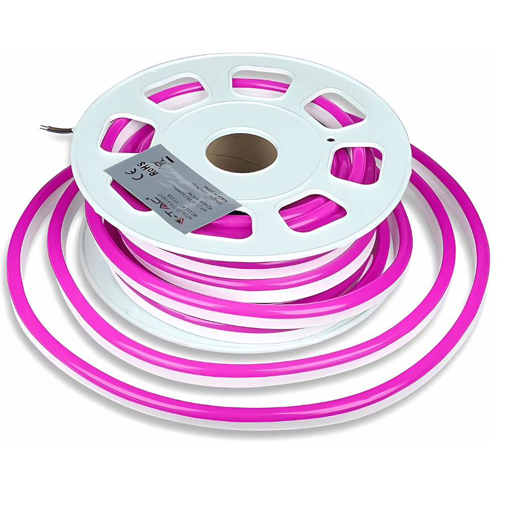 Cinta Led Neon Flexible Pink Rosa Rollo de 50 metros 12v
