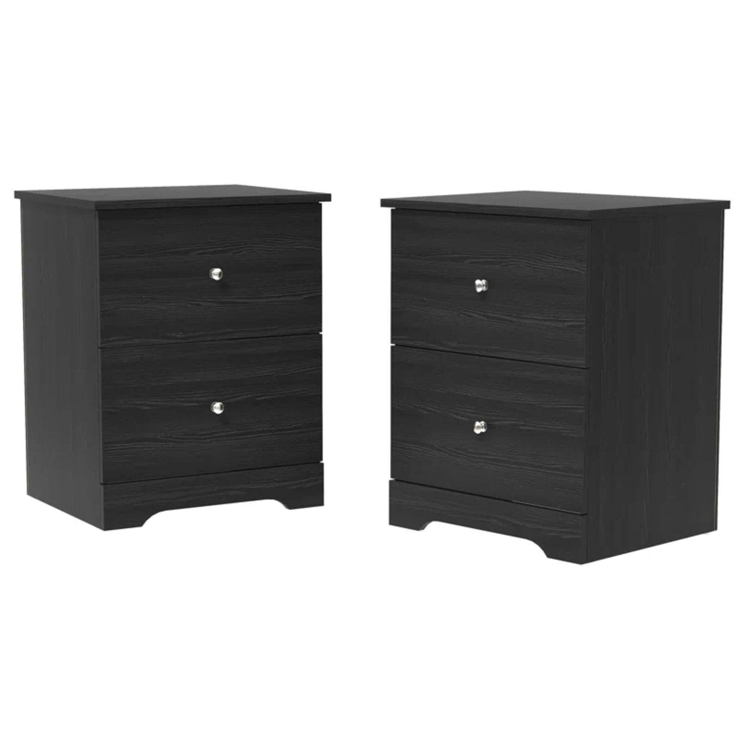 PACK X 2 Veladores Mesa de Noche Didi Negro R&R MUEBLES