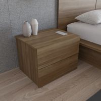 Velador Moderno Akemi Marrón R&R MUEBLES