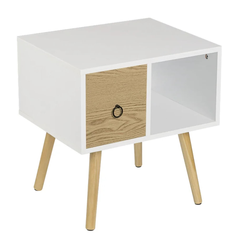 Velador Moderno Shido Blanco R&R MUEBLES
