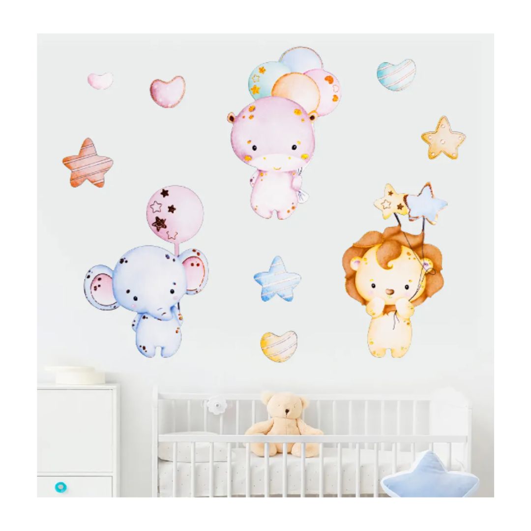 Pegatina Infantil Animals 3D 60X30cm