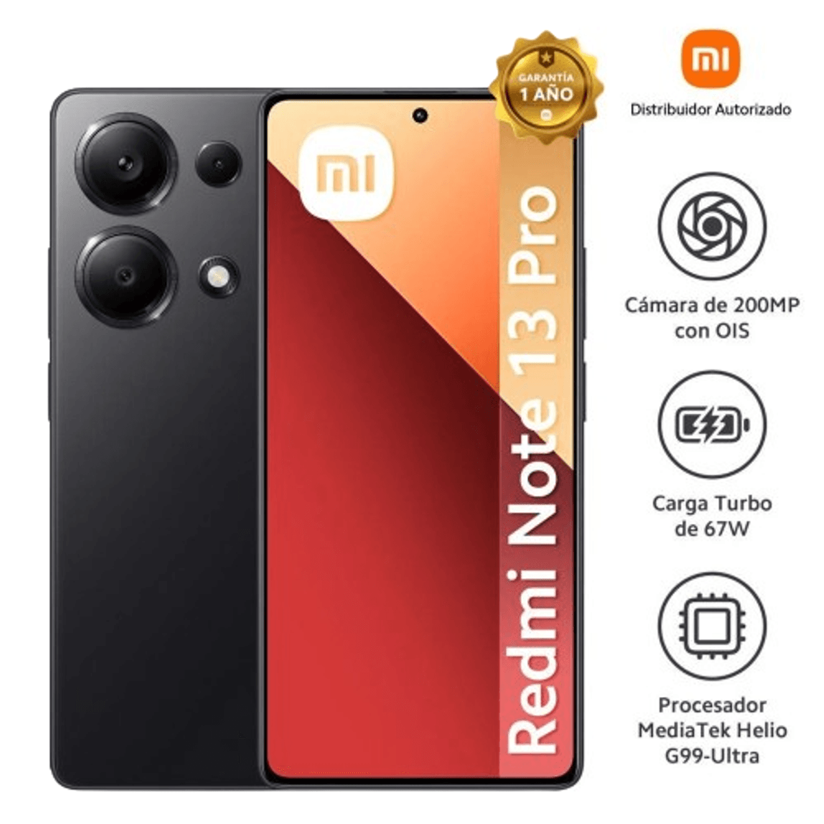 Celular Xiaomi Redmi Note 13 Pro Midnight Black 8gb 256gb