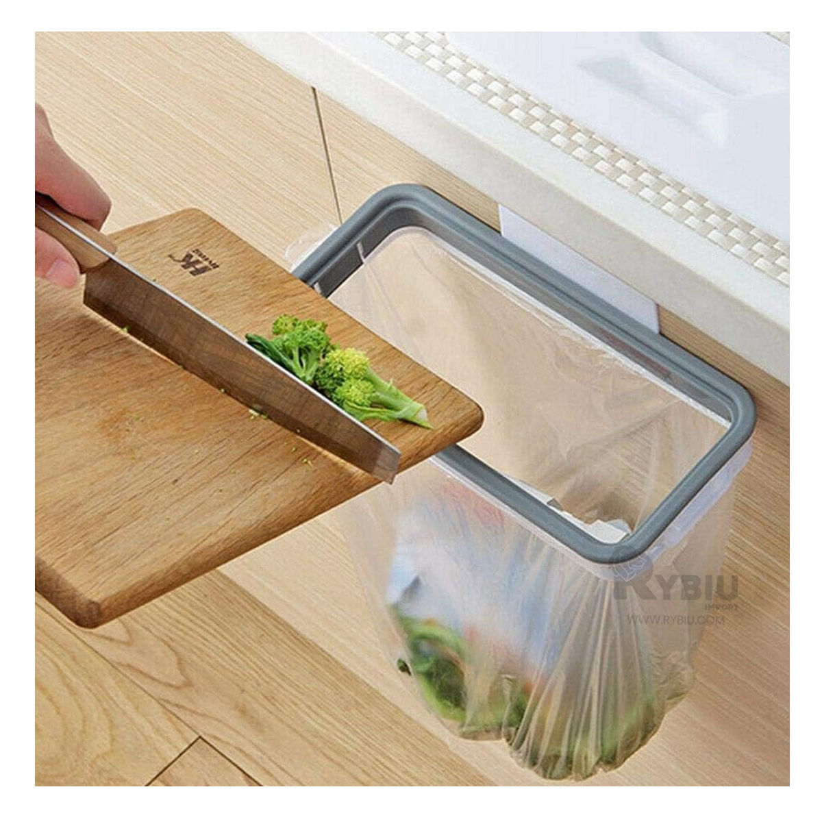 Tachito Plegable y Practico con Tapa de Color Blanco y Plomo