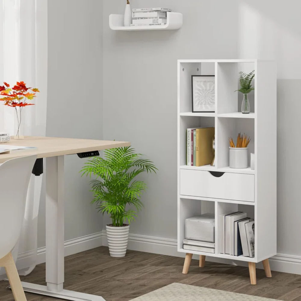 Estante Moderno Takanashi Blanco R&R MUEBLES