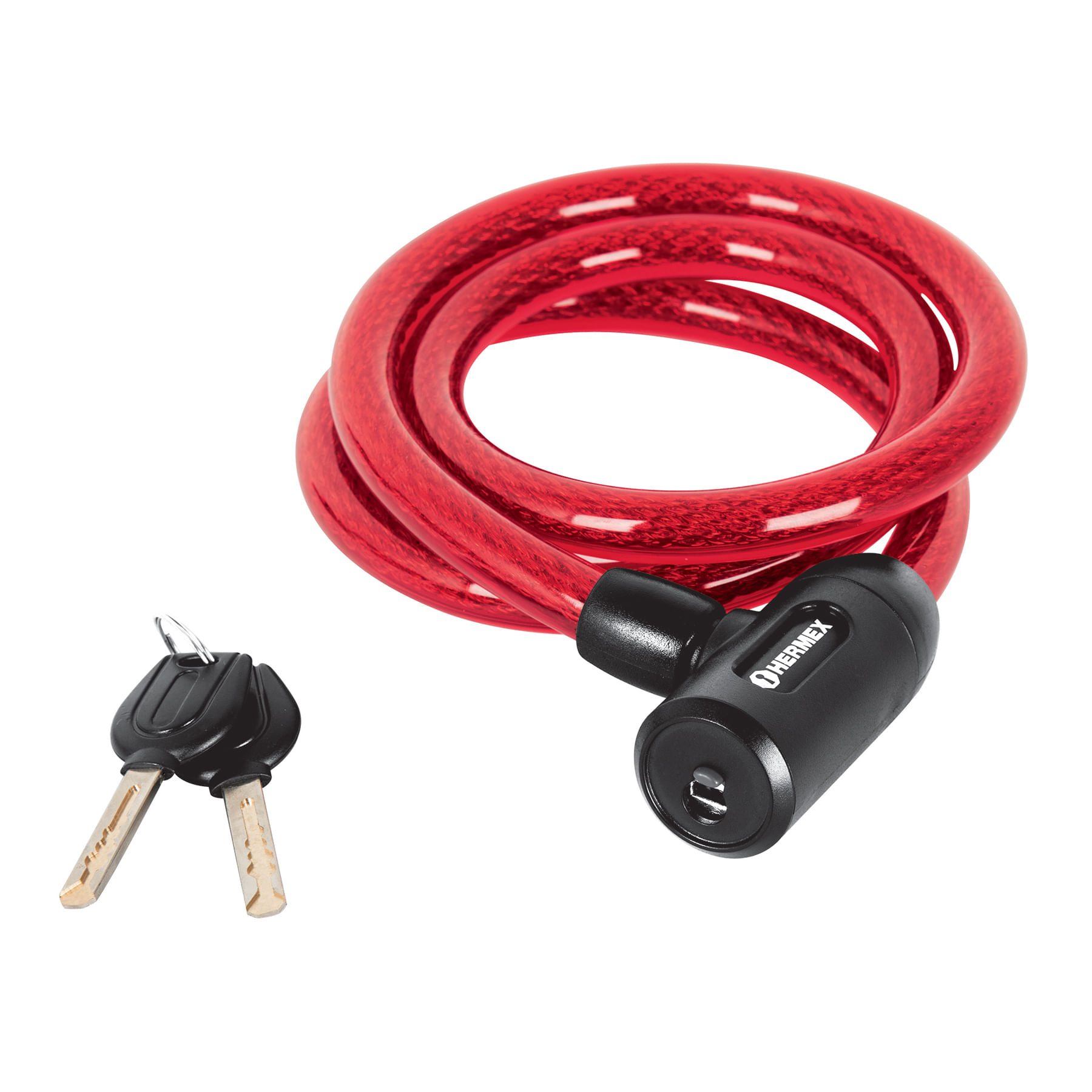 Candado de Cable con Llave 15mm x 1.20 m para Bicicleta Hermex 43920