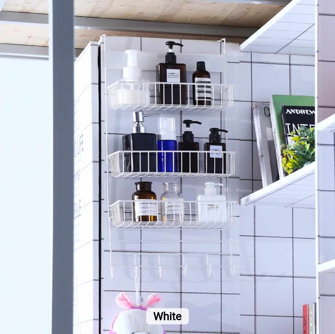 Organizador Lateral de Refrigerador Colgador Flotante De Cocina Blanco