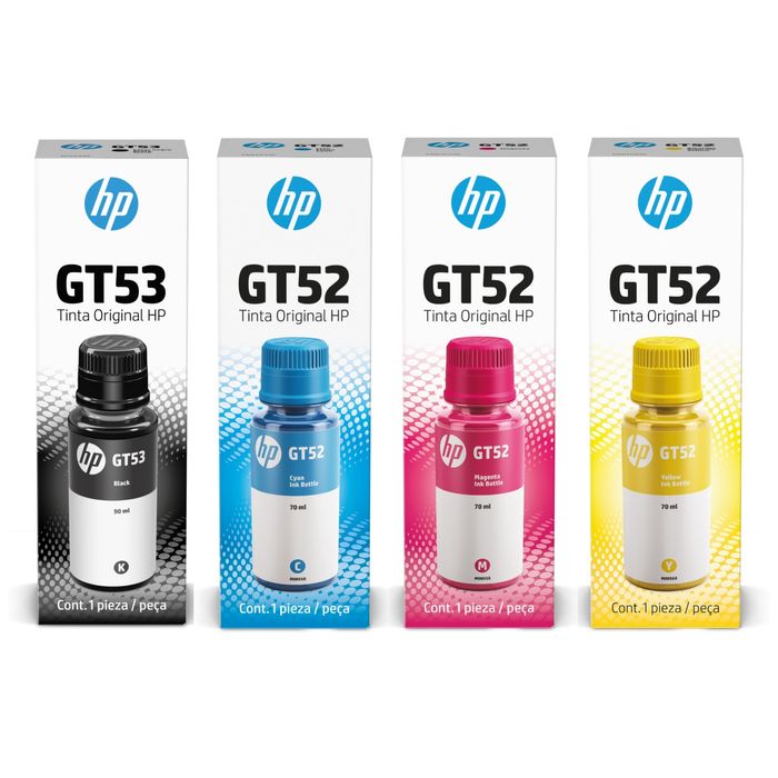 KIT Botella de Tinta HP GT53 + GT52 Negro y colores