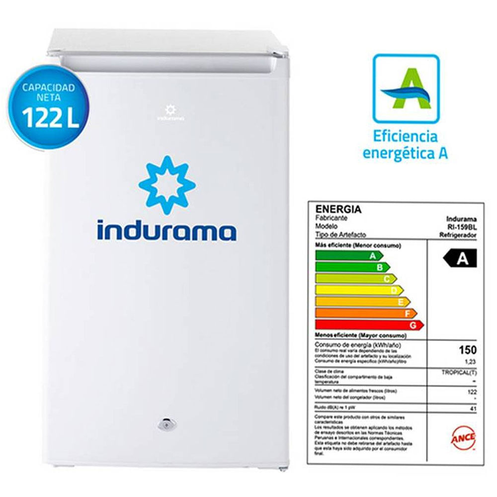 Frigobar Indurama 122 Litros RI-159BL Blanco