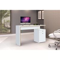 Escritorio Clásico Megan color Blanco 1 cajón 1 puerta TU MESITA