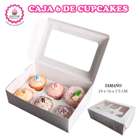 100 Cajas para 6 Cupcakes en Repostería