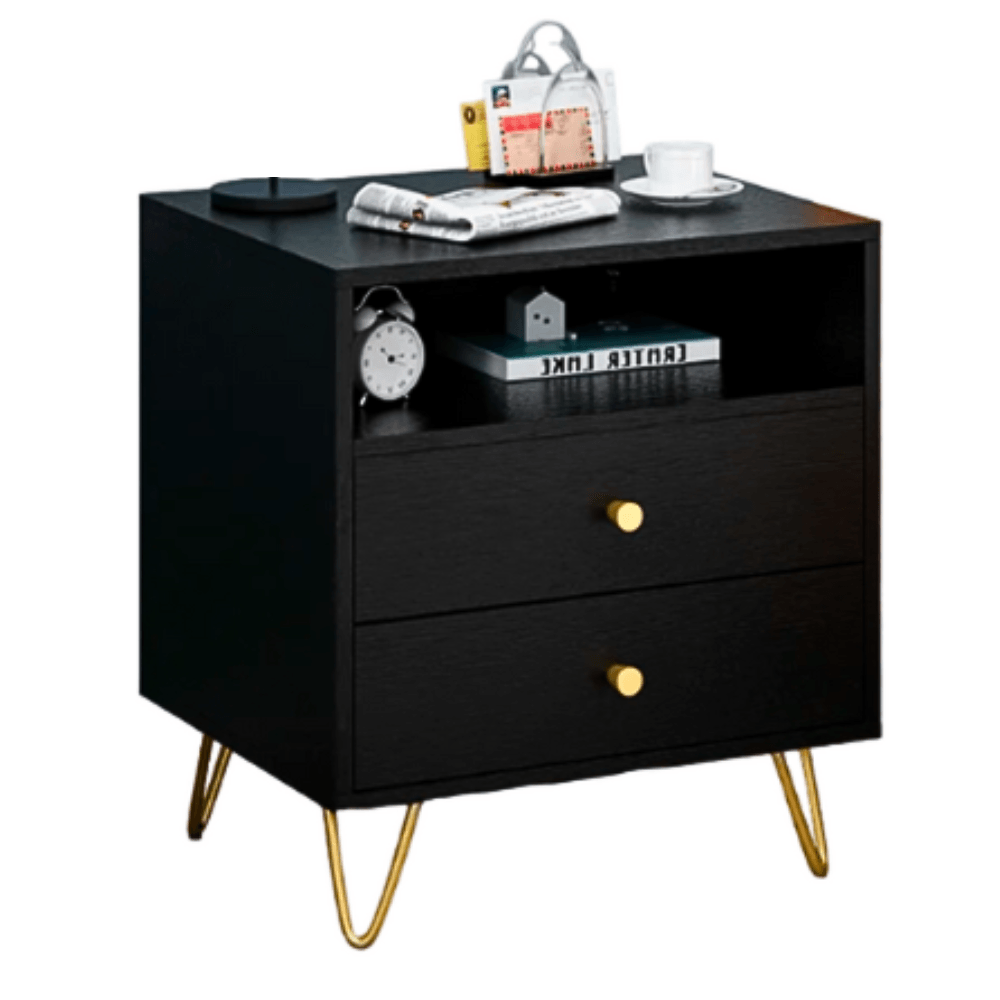 Velador Gus Negro - Muebles Bonno