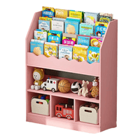 Librero Estante Organizador Infantil Milen Rosado Muebles Bonno