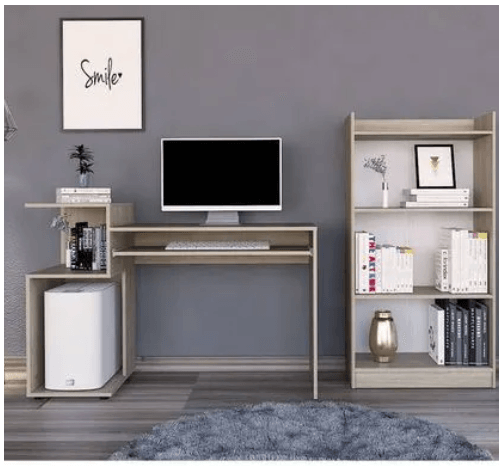 Set Escritorio + Biblioteca Norris color Rovere TU MESITA